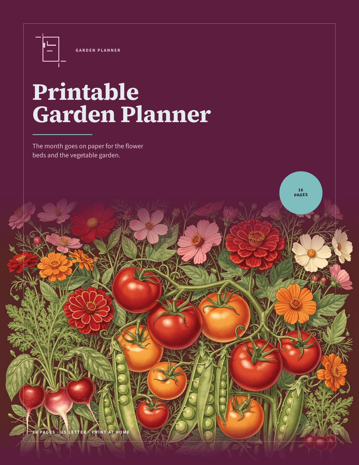 Printed cover resting over the plot